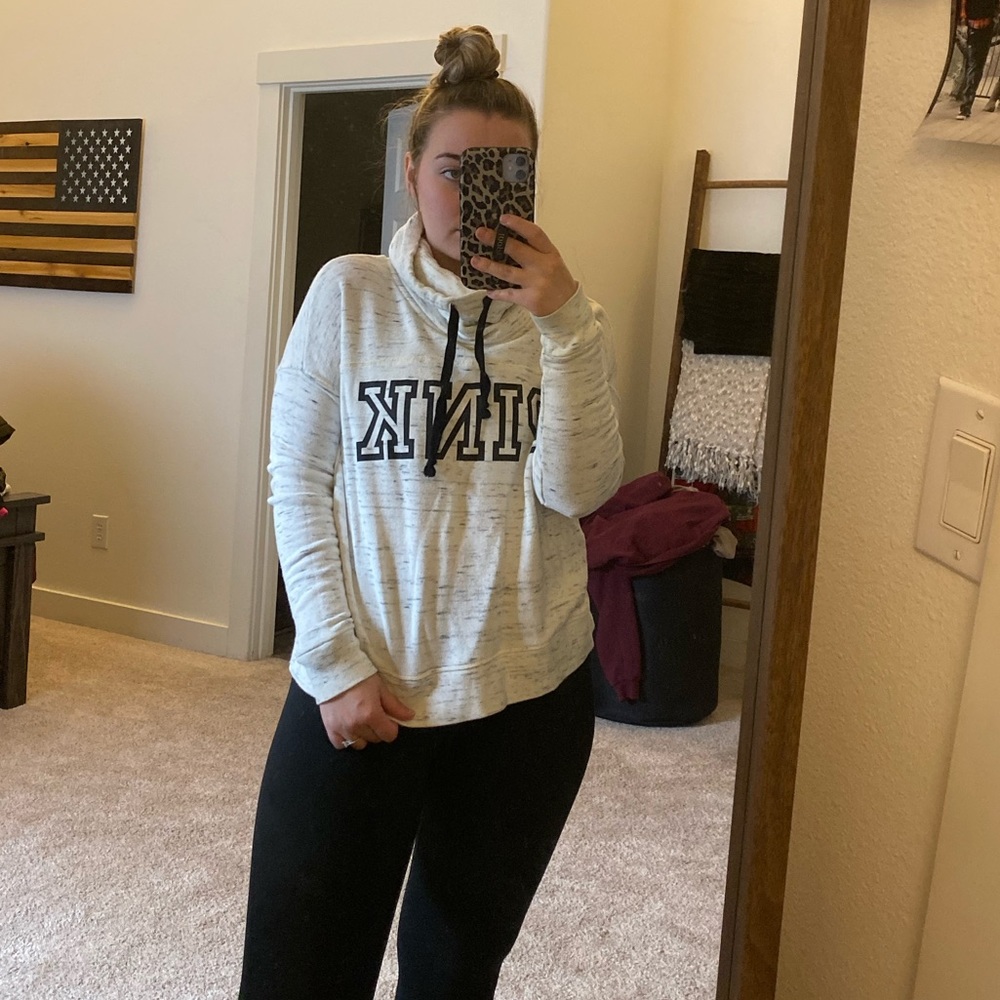 PINK cowl neck sweatshirt